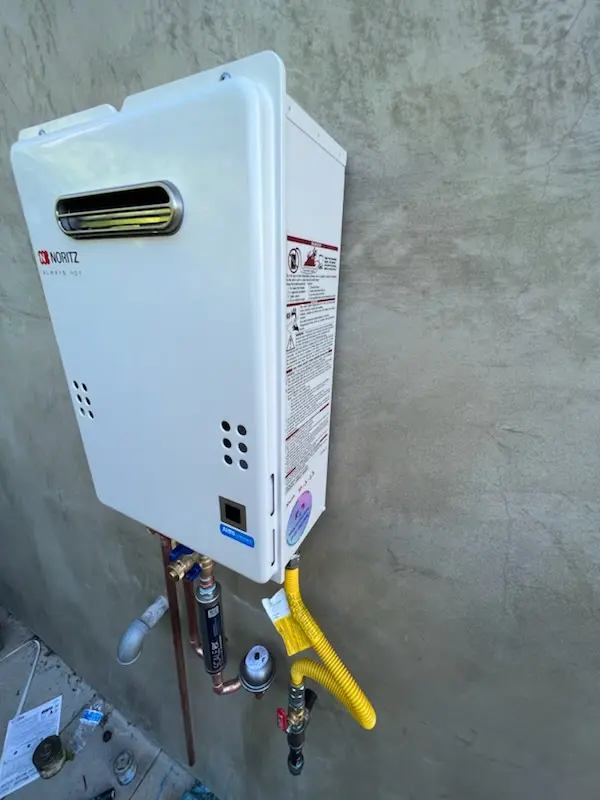 Tankless water heater installation for Cliff Cannon homes